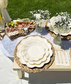 Guest Towel Scalloped Edge Cream/20pkg