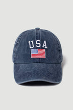USA with American Flag Baseball cap: NAVY
