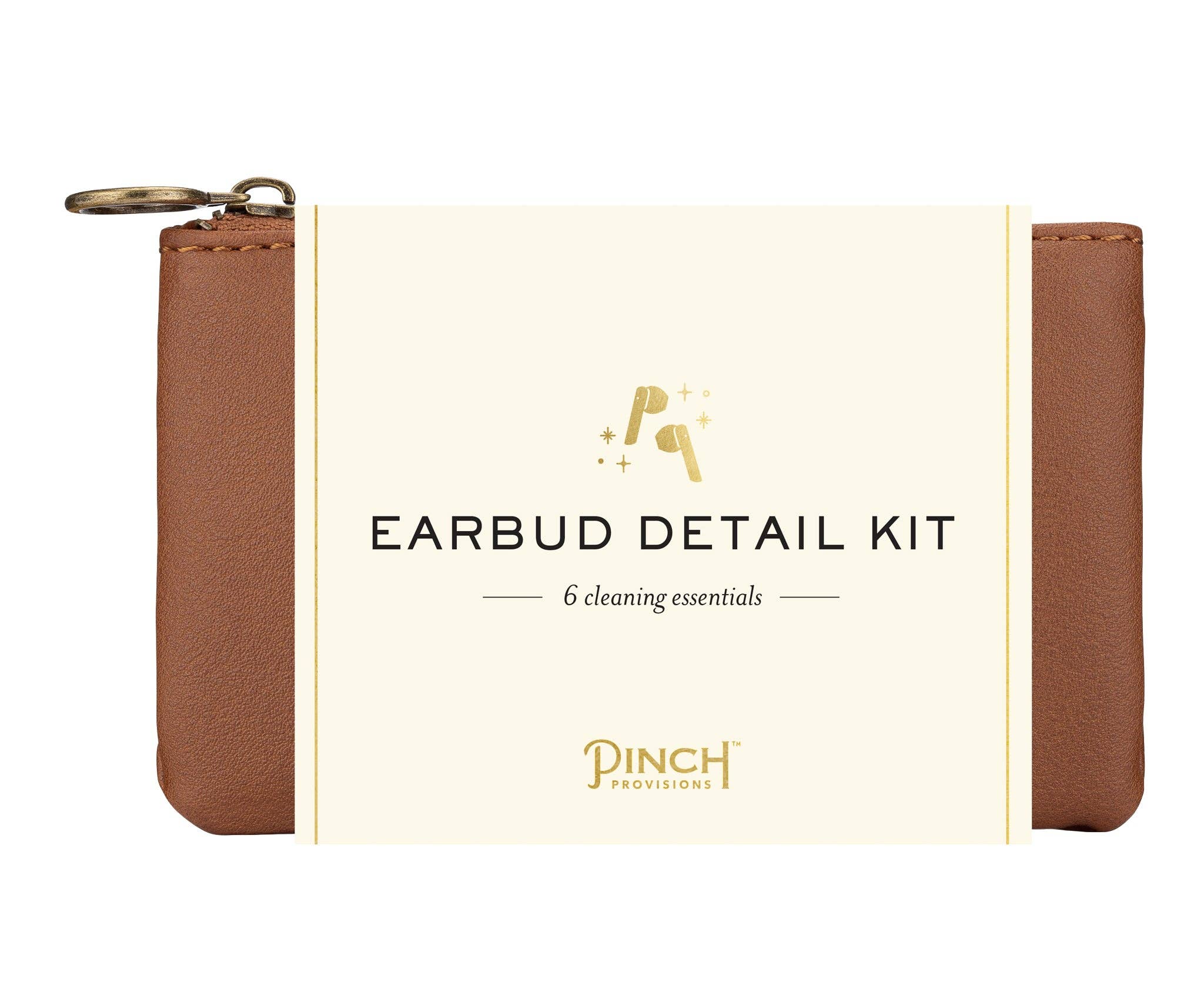Earbud Detail Kit | Vegan Leather, Unique Tech Gifts: Olive Vegan Leather Pouch