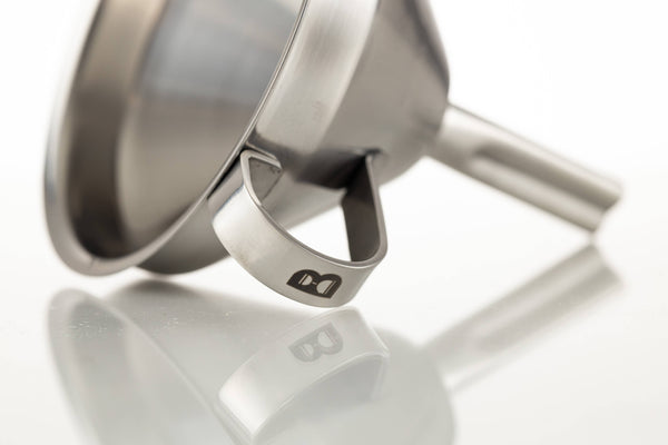Funnels with Strainers: Brushed Silver