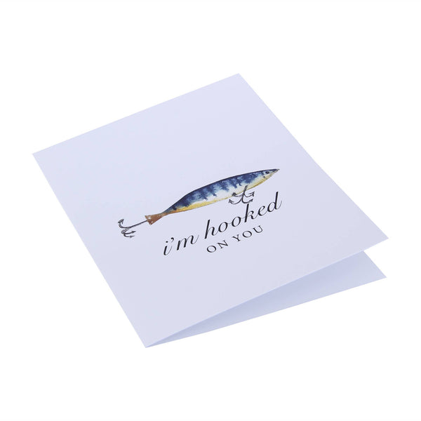 I'm Hooked On You Funny Fishing Greeting Card