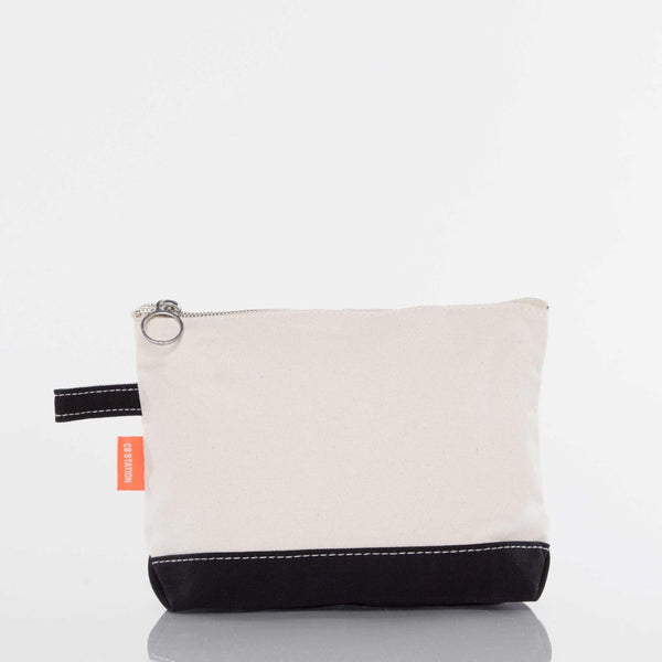 black makeup bag