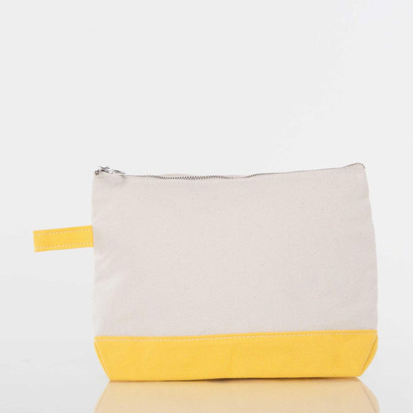 yellow makeup bag