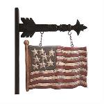 12.5 Inch Resin 8 Star USA Waving Flag Arrow Replac