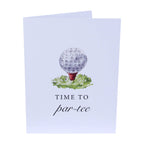 Time To Par-Tee Golfing Greeting Card Golf Celebration Card