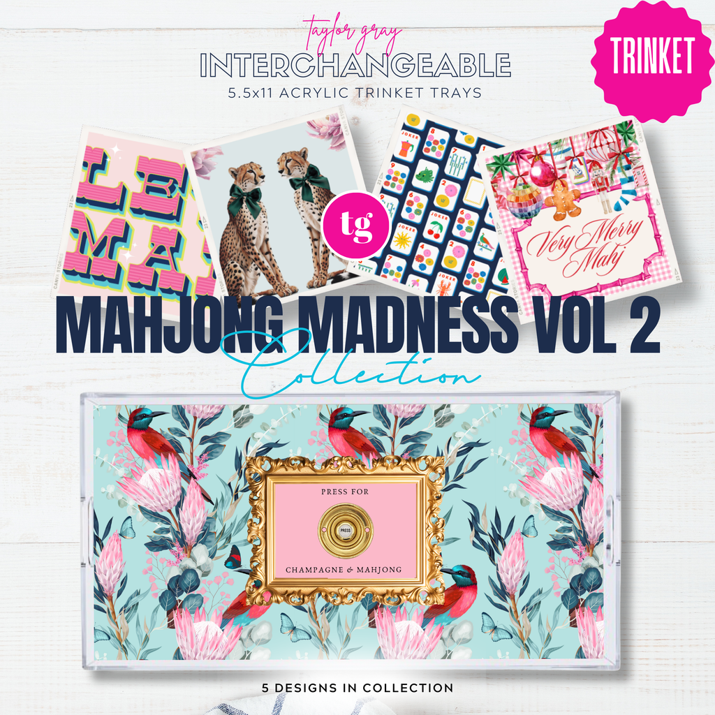 5.5x11 MAHJONG MADNESS VOL 2 trinket tray insert set of 5