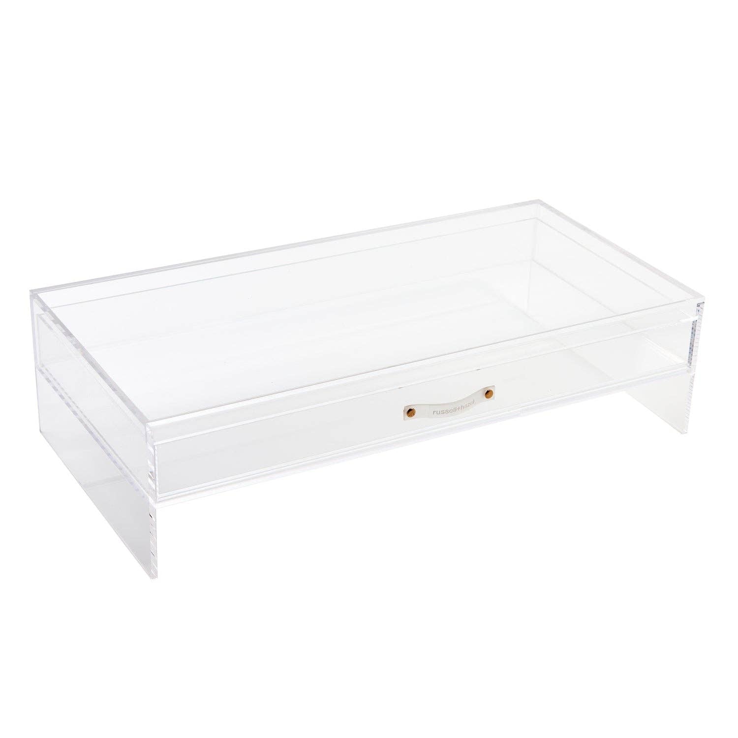 Acrylic Monitor Stand with Drawer
