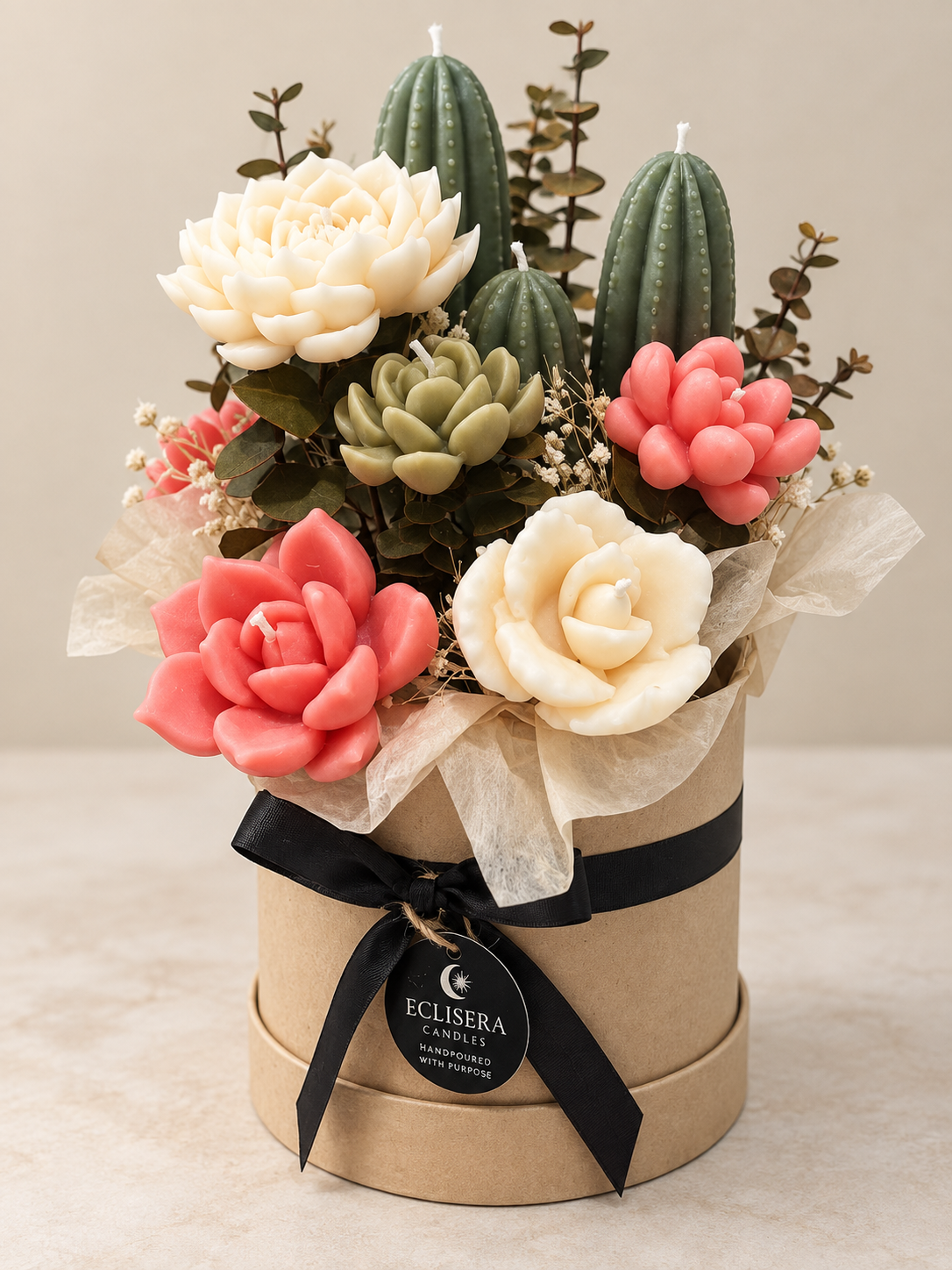 Small Cactus Candle Bouquet