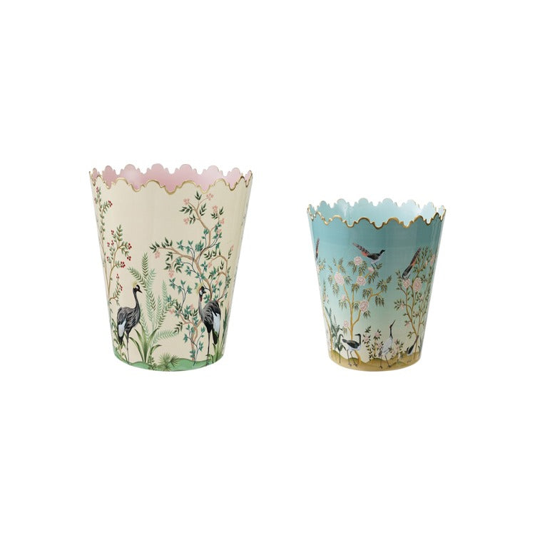 Metal Nature Scalloped Buckets Large