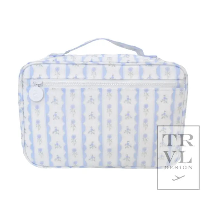 BUNDLE UP2 Hanging Toiletry Bag - RIBBON FLORAL BLUE