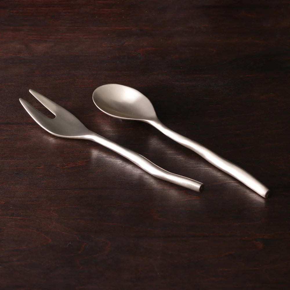 Beatriz Ball Sierra Modern Maia Salad Servers - Gold