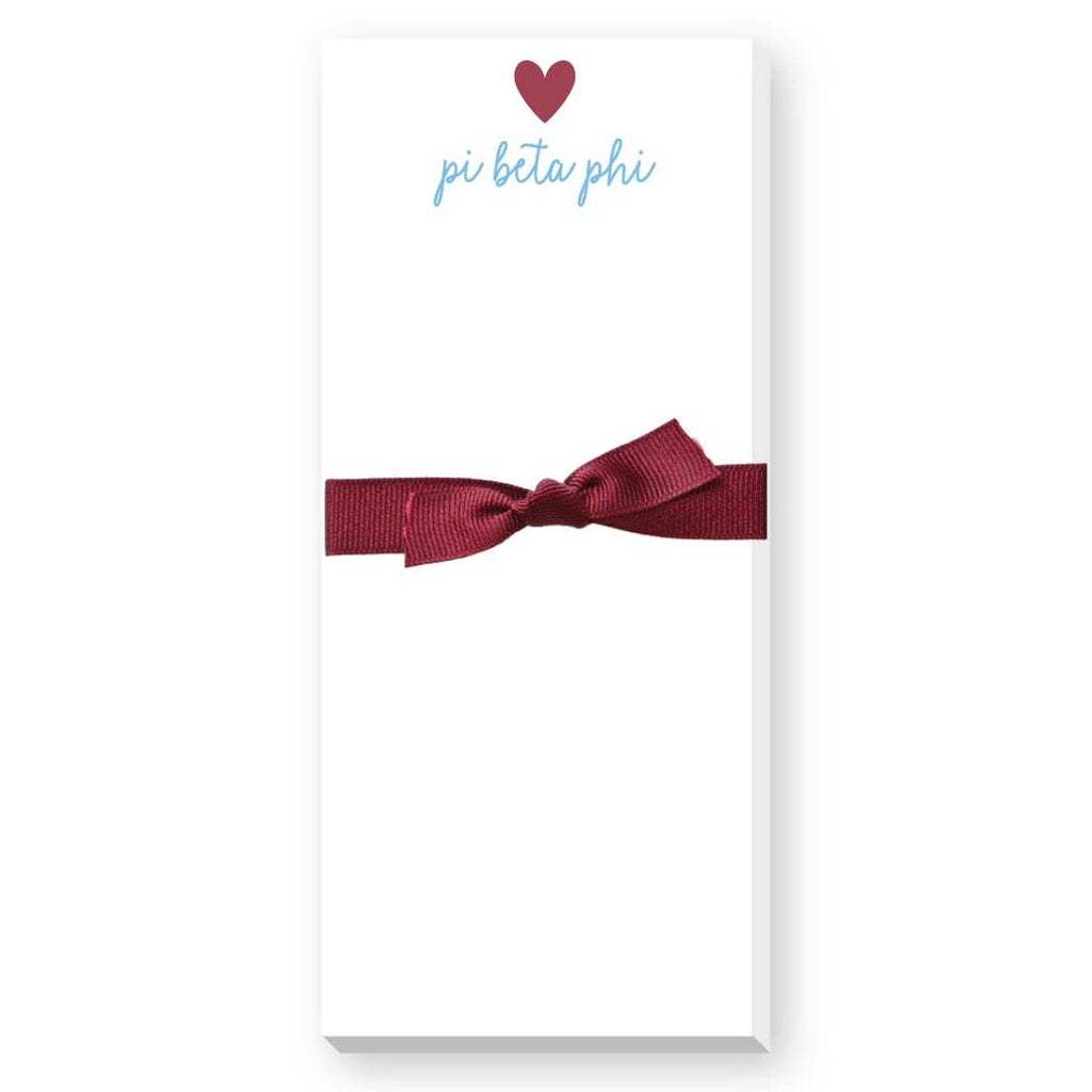 SORORITY GREEK HEART SKINNIE NOTEPAD: ALPHA DELTA PI
