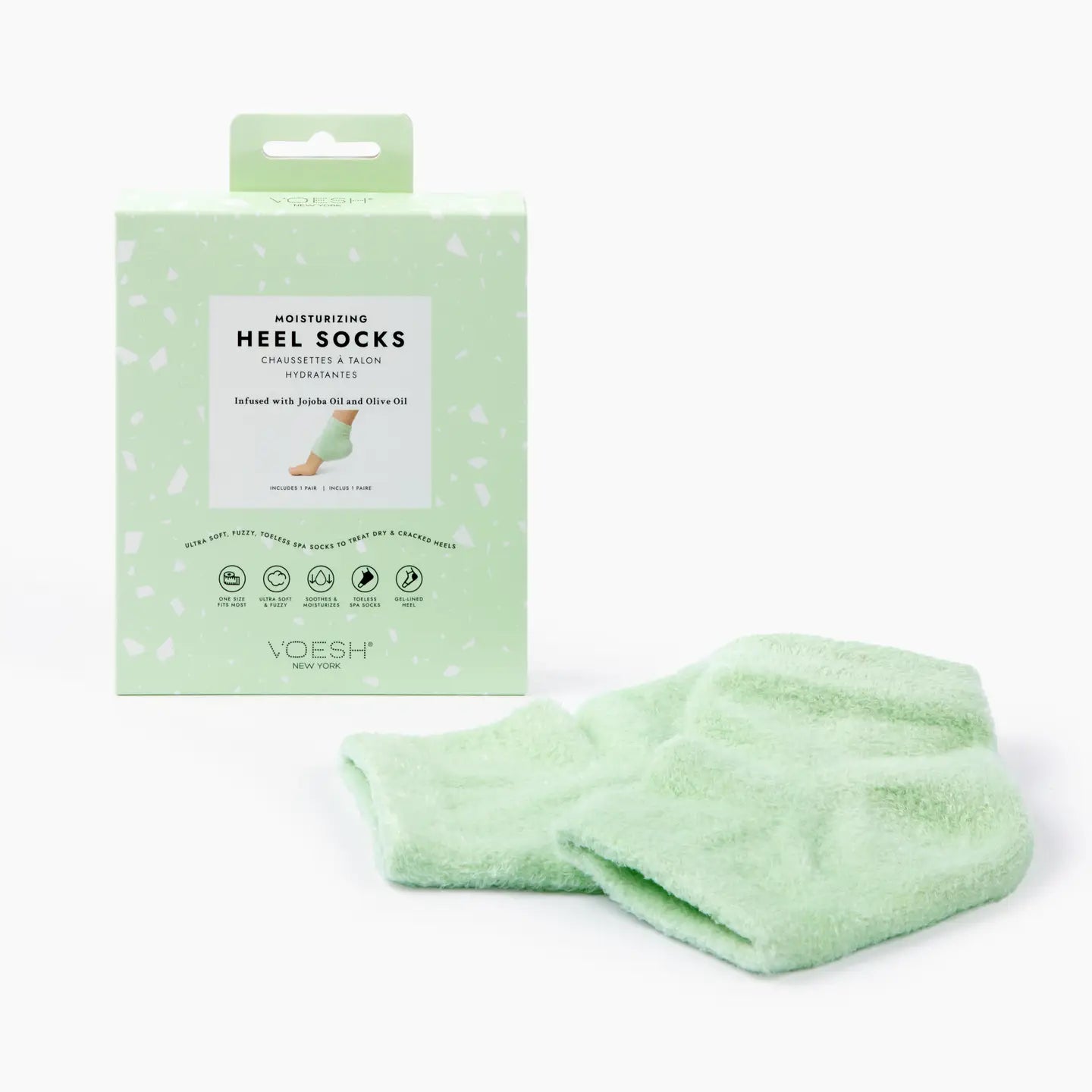 voesh new york moisturizing heel socks