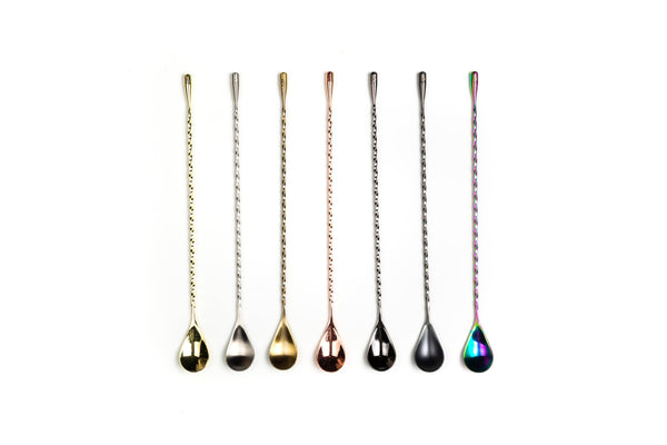 Teardrop Barspoons (30cm/12" Length): Silver
