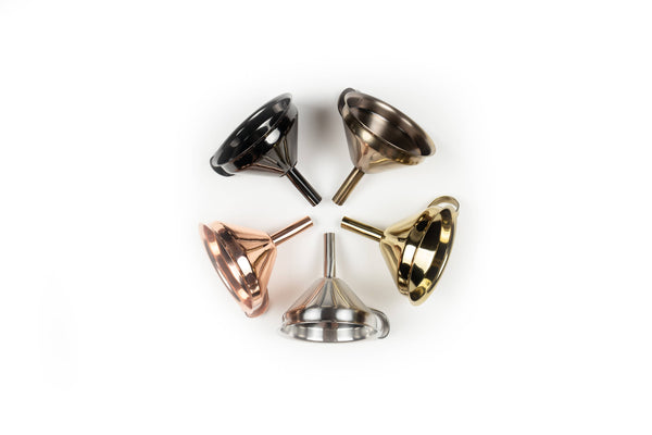 Funnels with Strainers: Brushed Silver