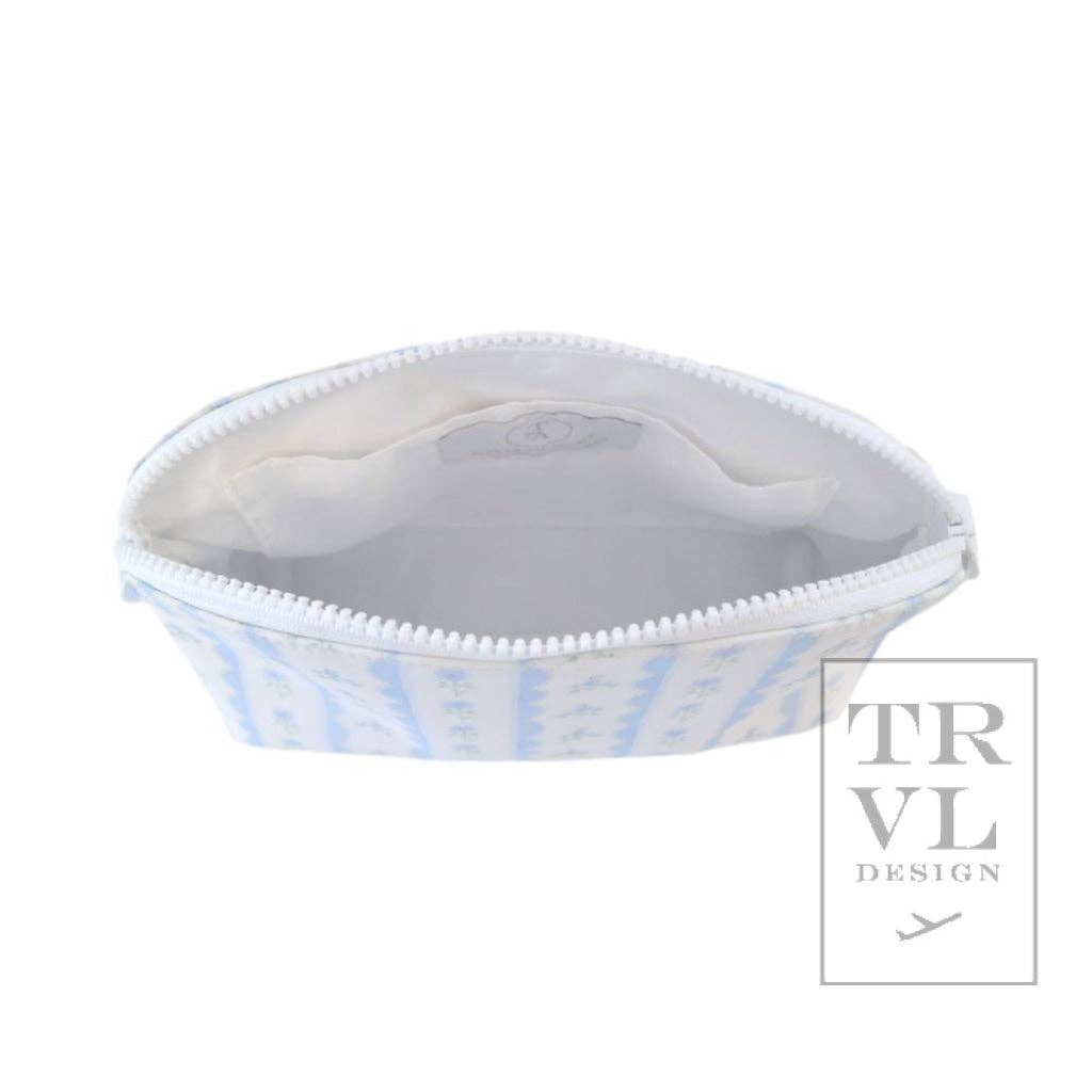 Goodie Cosmetic Bag - Ribbon Floral Blue