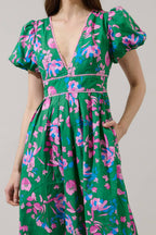 Jaylene Pleated Maxi Dress Denavi Floral: large