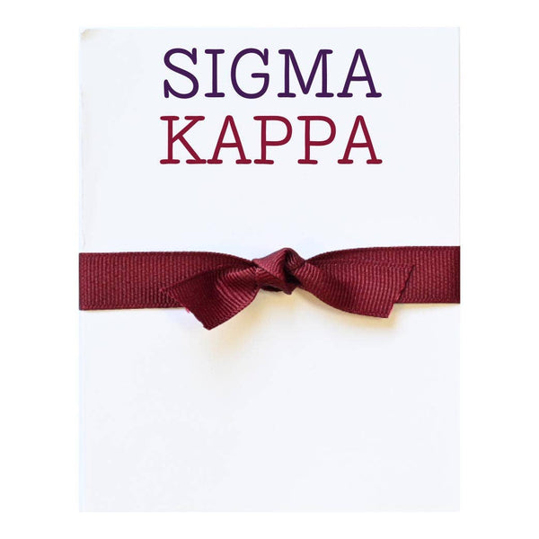 Sorority Colors Greek Mini Notepad : ALPHA PHI