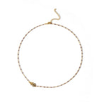 N201 AP-The Alpha Phi Necklace: Side Set ΑΦ Enamel Bead Necklace: Maroon