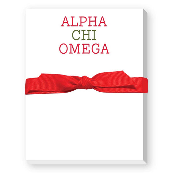 Sorority Colors Greek Mini Notepad : ALPHA PHI