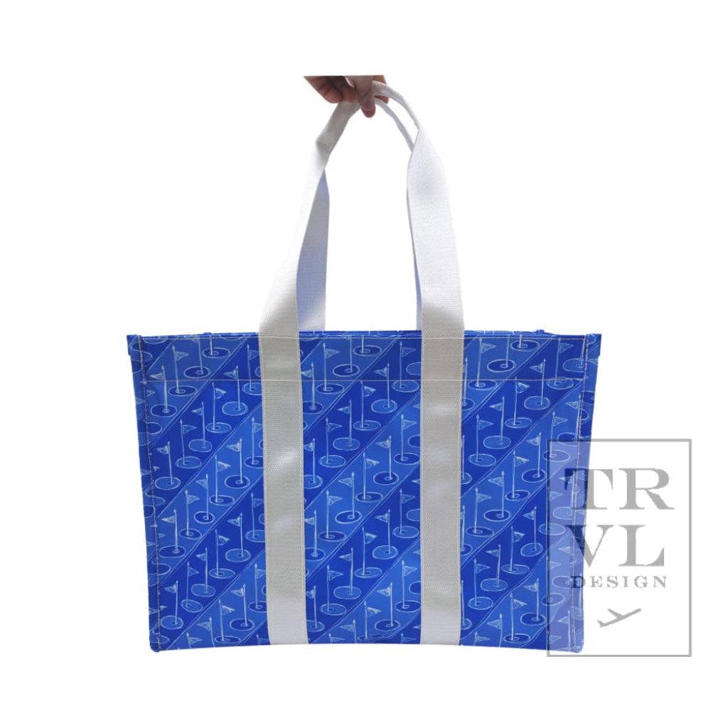 Large Tote - On Par Blue Tee: On Par Blue Tee
