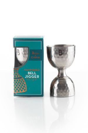 Hammered Bell Jiggers: Stainless Steel