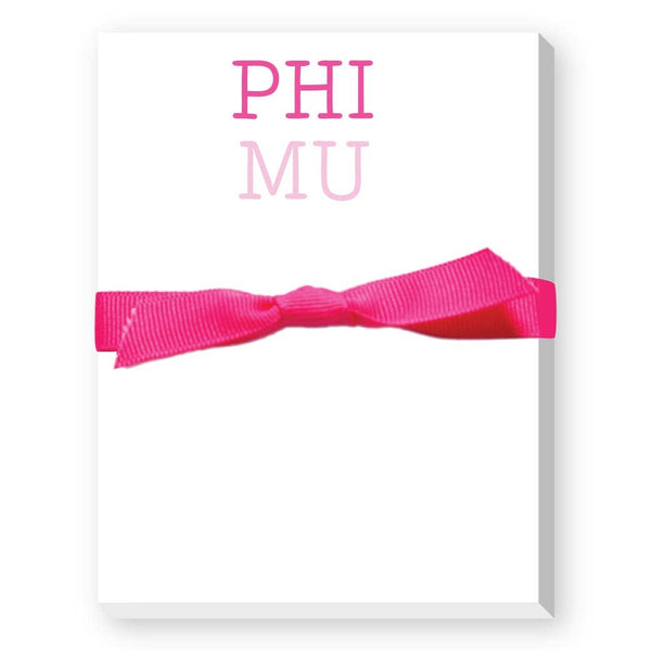Sorority Colors Greek Mini Notepad : ALPHA PHI