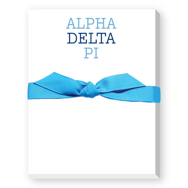 Sorority Colors Greek Mini Notepad : ALPHA PHI