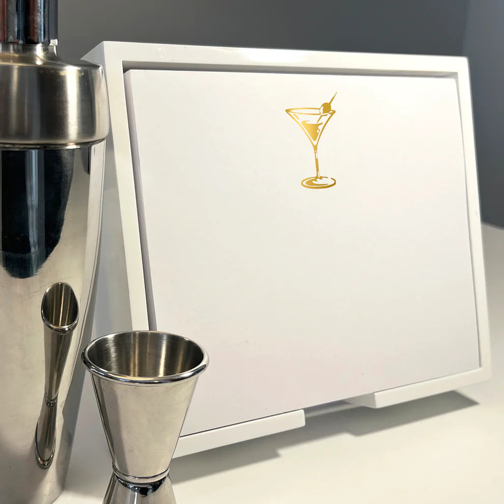 Large Gold foil martini notepad