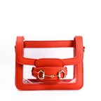 The Ashley Clear Handbag: Navy