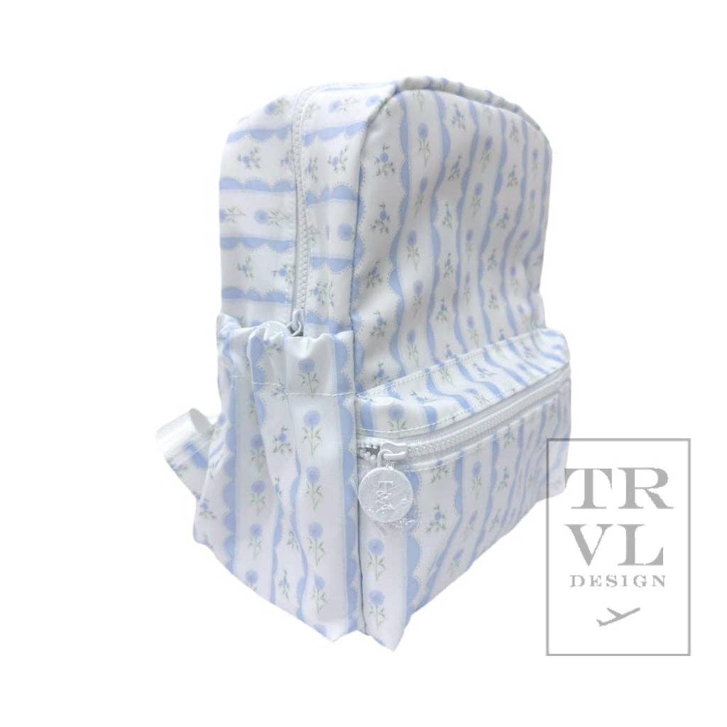 Mini Backer - Ribbon Floral Blue