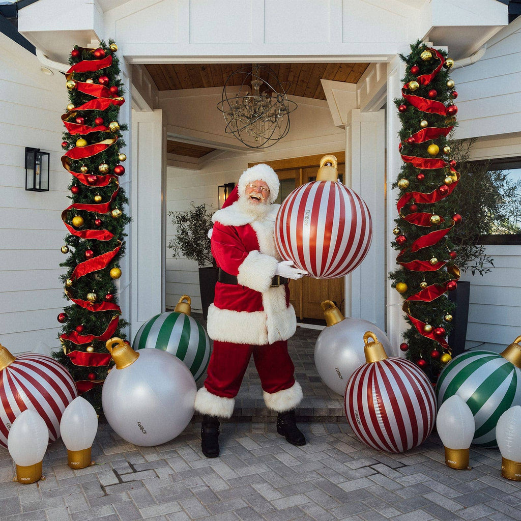 Light Up Christmas Ornament Holiday Balls - 3 Pack