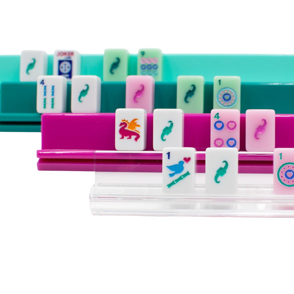 MINI Travel Mahjong Racks | Premium Acrylic | 10.31": Teal