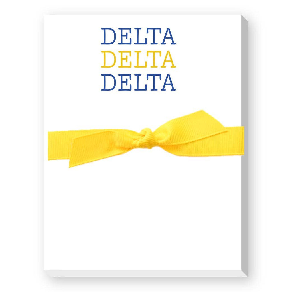 Sorority Colors Greek Mini Notepad : DELTA DELTA DELTA