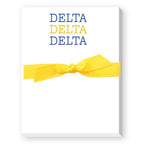 Sorority Colors Greek Mini Notepad : DELTA DELTA DELTA