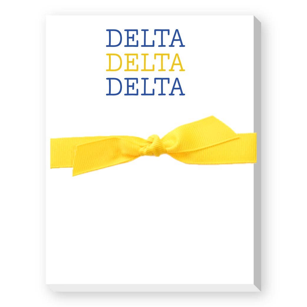 Sorority Colors Greek Mini Notepad : DELTA DELTA DELTA