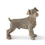 13.25 Inch Weathered Gray & Gold Resin Dog