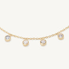 Dean Davidson Pave Orsay Charm Necklace - Gold - White Topaz