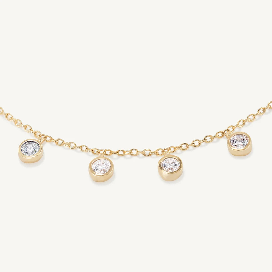 Dean Davidson Pave Orsay Charm Necklace - Gold - White Topaz