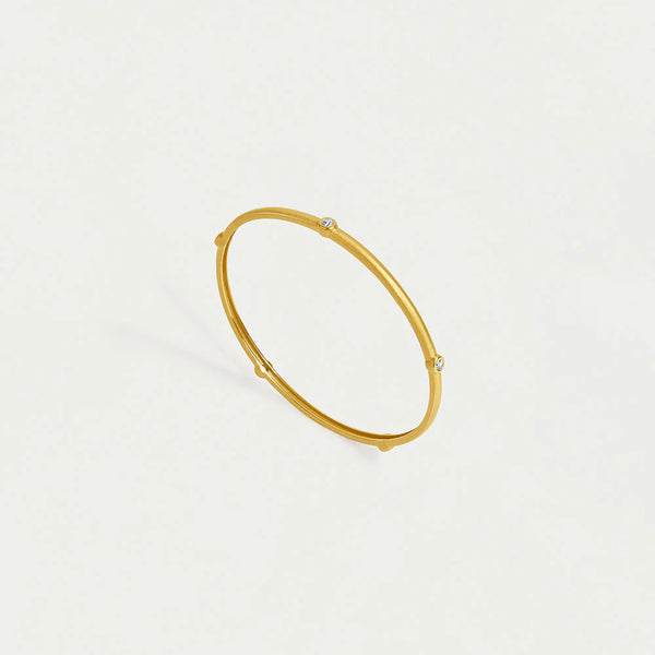 ORSAY PAVE BANGLE BRACELET -Gold/White Topaz