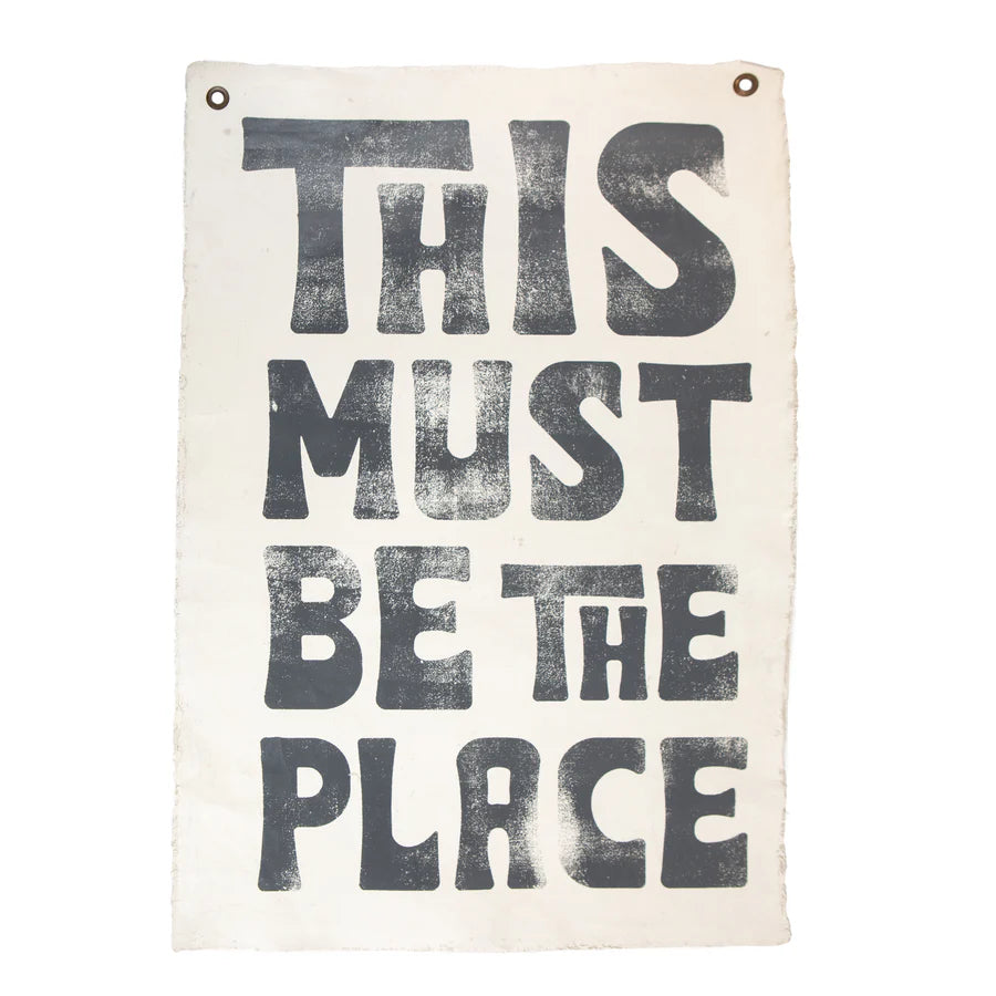 Sugarboo This Must Be The Place Hand Painted Wall Hanging - 25"x37"