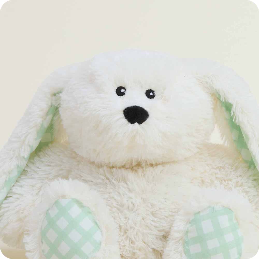 Warmie Cream Bunny with Gingham Ears