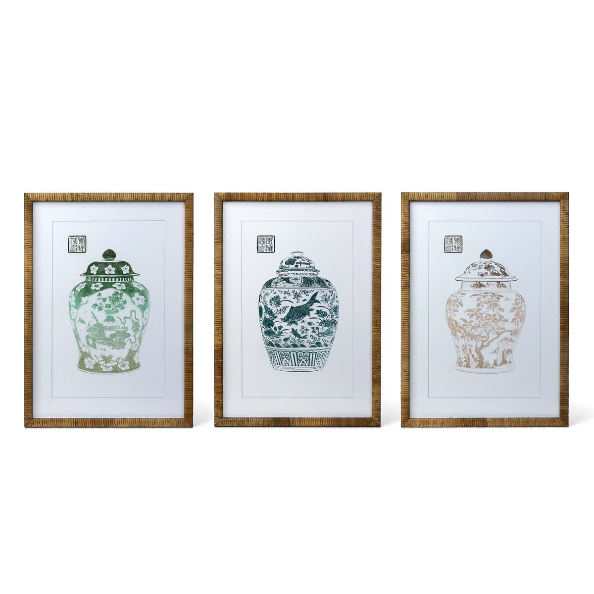Lotus Framed Ginger Jar Wall Art, 3 Styles