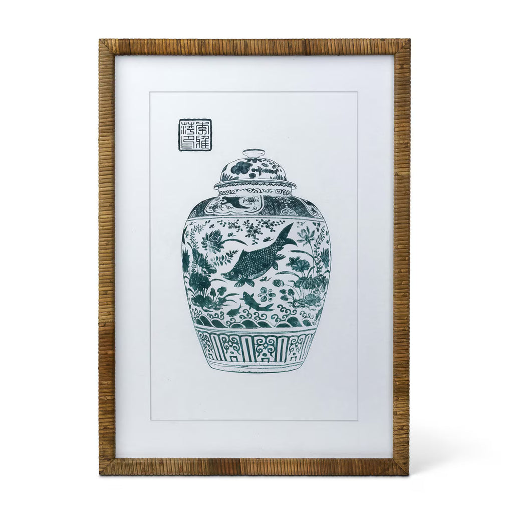 Lotus Framed Ginger Jar Wall Art, 3 Styles