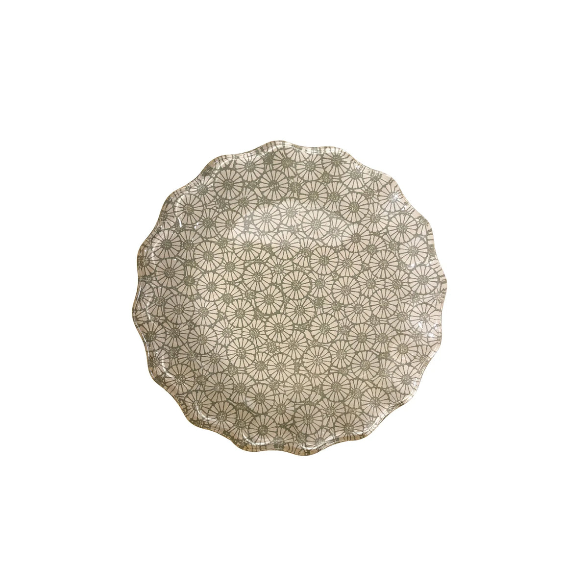Sugarboo Bunch Of Buds Scalloped Round Decoupage Plate 5"