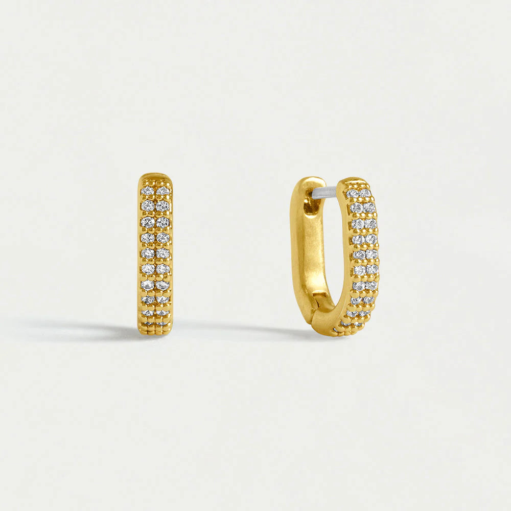 petite pave huggie