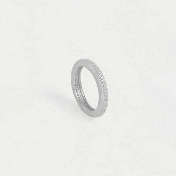 Colette Pave Stacking Ring - Silver/White Topaz