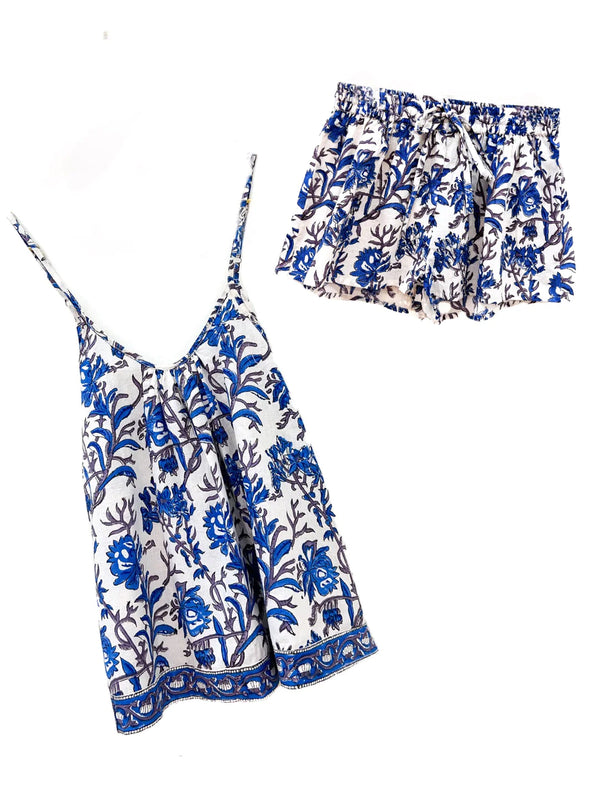 French Blue Cami Pajama Lounge Set