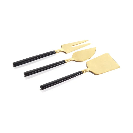 Maxfield Cheese Set-Black/Matt Gold Min. 4 sets