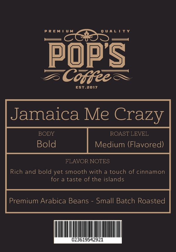Jamaica Me Crazy Pop's Premium Coffee 14oz bag ground